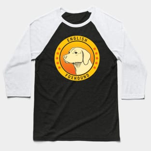 English Foxhound Dog Portrait Baseball T-Shirt